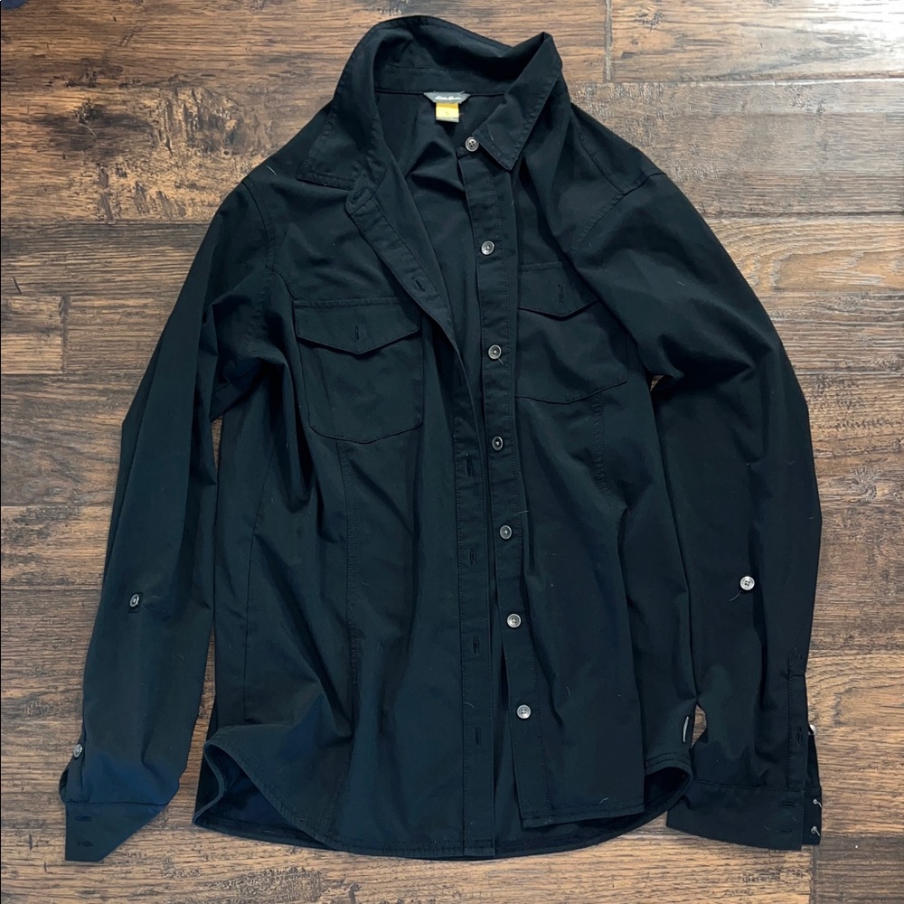 Eddie Bauer Women's Black Button Down Shirt